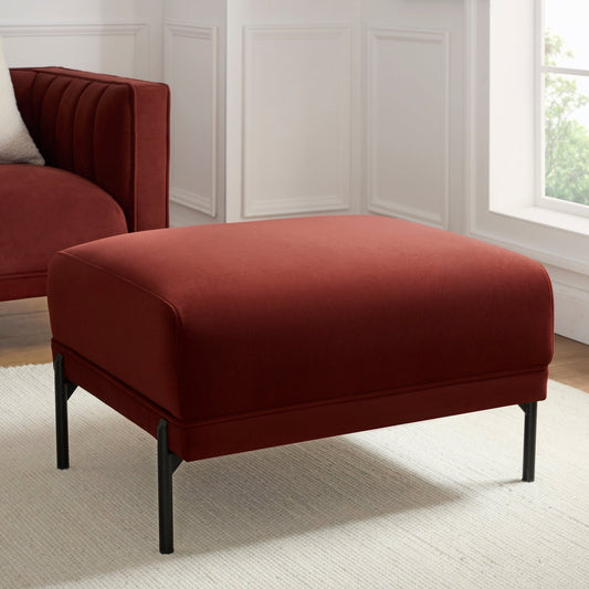 DUS-CC2-02388 Grade-B Dusk Madison Pouffe - Rust RRP £143.00
