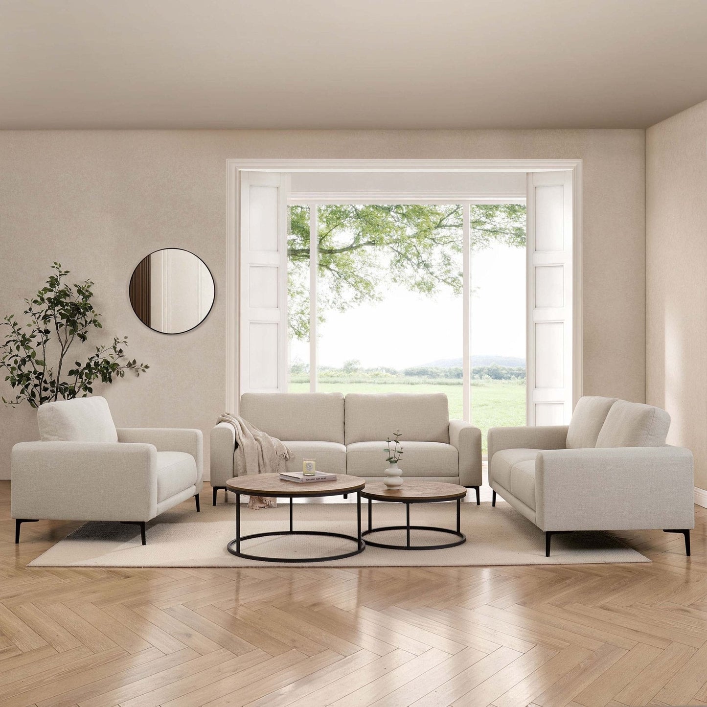 DUS-GOL-09061 Grade-BER Dusk Malibu 2 Seater Sofa - Beige RRP £349