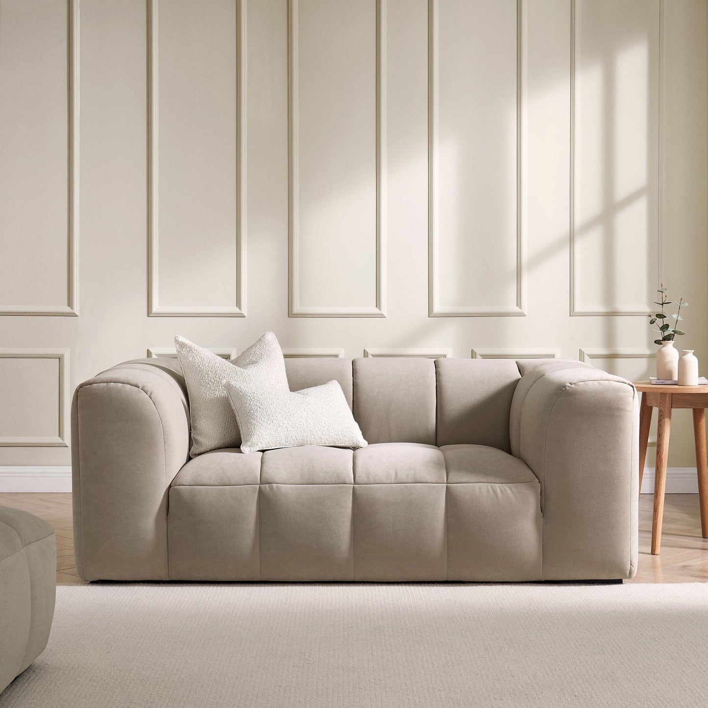 DUS-CC2-03257 Grade-C2 Dusk Manhattan 2 Seater Sofa - Stone RRP £759.00