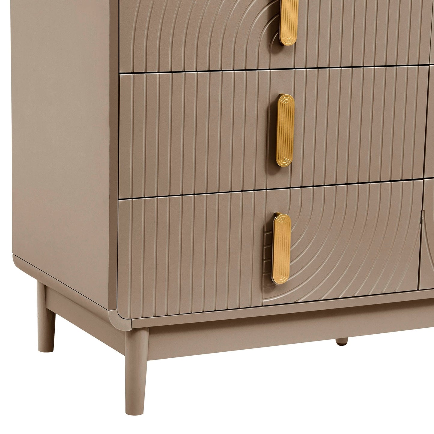 DUS-GOL-06991 Grade-B Dusk Marnie 6 Drawer Chest - Taupe RRP £259