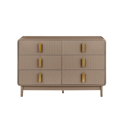 DUS-GOL-06991 Grade-B Dusk Marnie 6 Drawer Chest - Taupe RRP £259