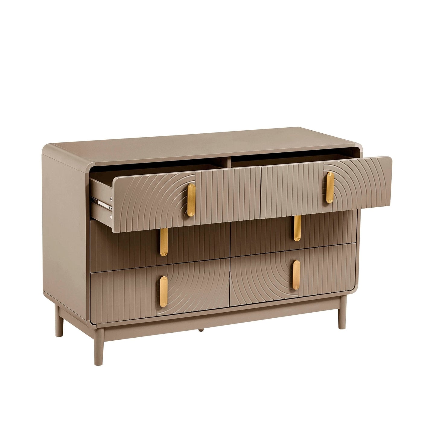 DUS-GOL-06991 Grade-B Dusk Marnie 6 Drawer Chest - Taupe RRP £259