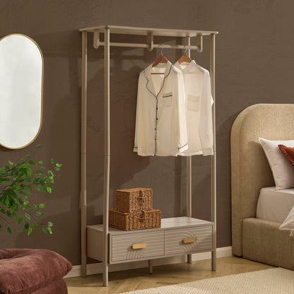 DUS-CC2-05015 Grade-BER Dusk Marnie Clothes Rail - Taupe RRP £99.00