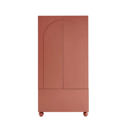 DUS-CC2-04807 Grade-B Dusk Rachel Arch Front 2 Door Wardrobe with Drawer - Terracotta RRP £269.00