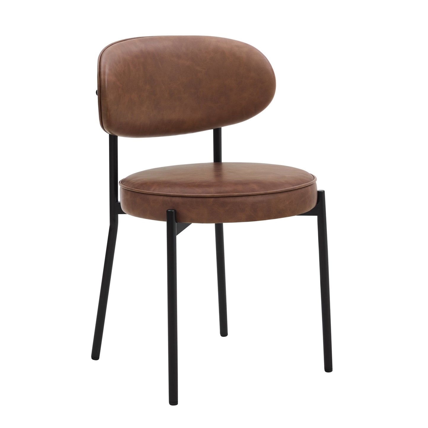 DUS-CC2-02872 Grade-B Dusk Mia Set of 2 Dining Chair - Faux Leather Tan RRP £129.00