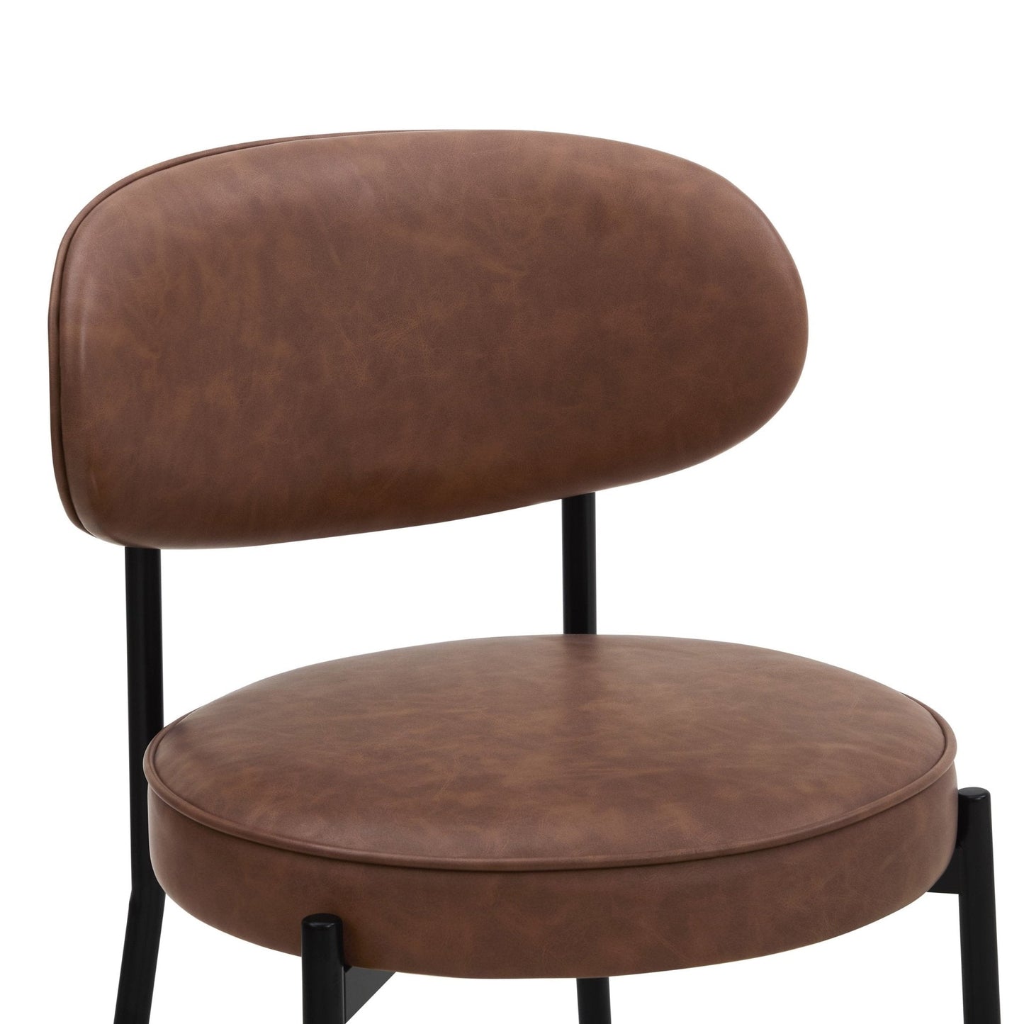 DUS-CC2-02872 Grade-B Dusk Mia Set of 2 Dining Chair - Faux Leather Tan RRP £129.00