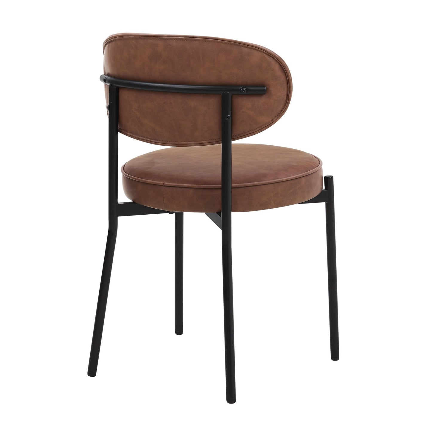 DUS-CC2-02872 Grade-B Dusk Mia Set of 2 Dining Chair - Faux Leather Tan RRP £129.00