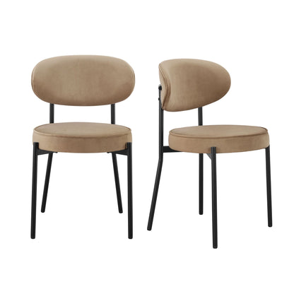 DUS-CC2-04379 Grade-B Dusk Mia Set of 4 Dining Chairs - Latte RRP £258.00