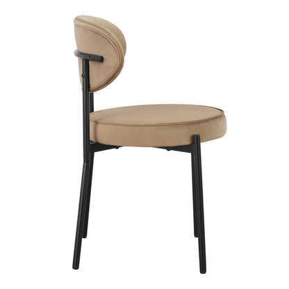DUS-CC2-04379 Grade-B Dusk Mia Set of 4 Dining Chairs - Latte RRP £258.00
