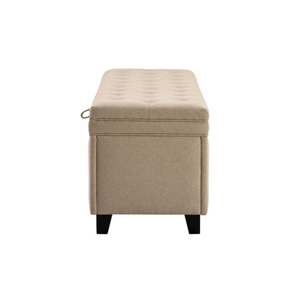 DUS-CC2-04086 Grade-B Dusk Middleton Button Back Storage Ottoman - Oatmeal RRP £179.00
