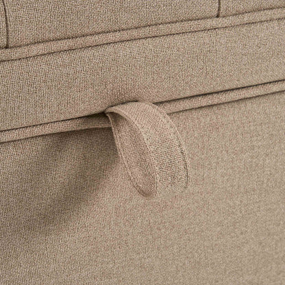 DUS-CC2-04086 Grade-B Dusk Middleton Button Back Storage Ottoman - Oatmeal RRP £179.00