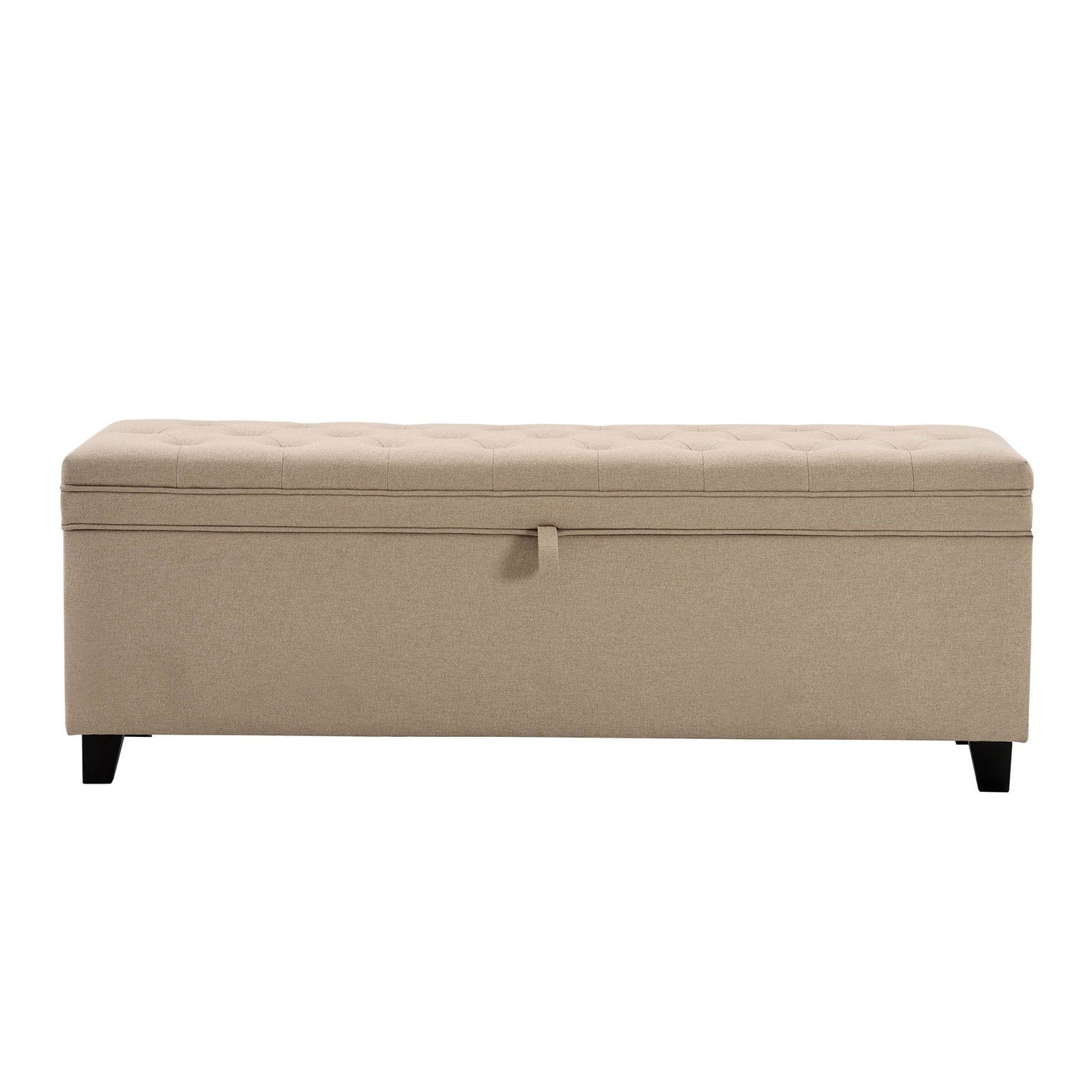DUS-CC2-04086 Grade-B Dusk Middleton Button Back Storage Ottoman - Oatmeal RRP £179.00