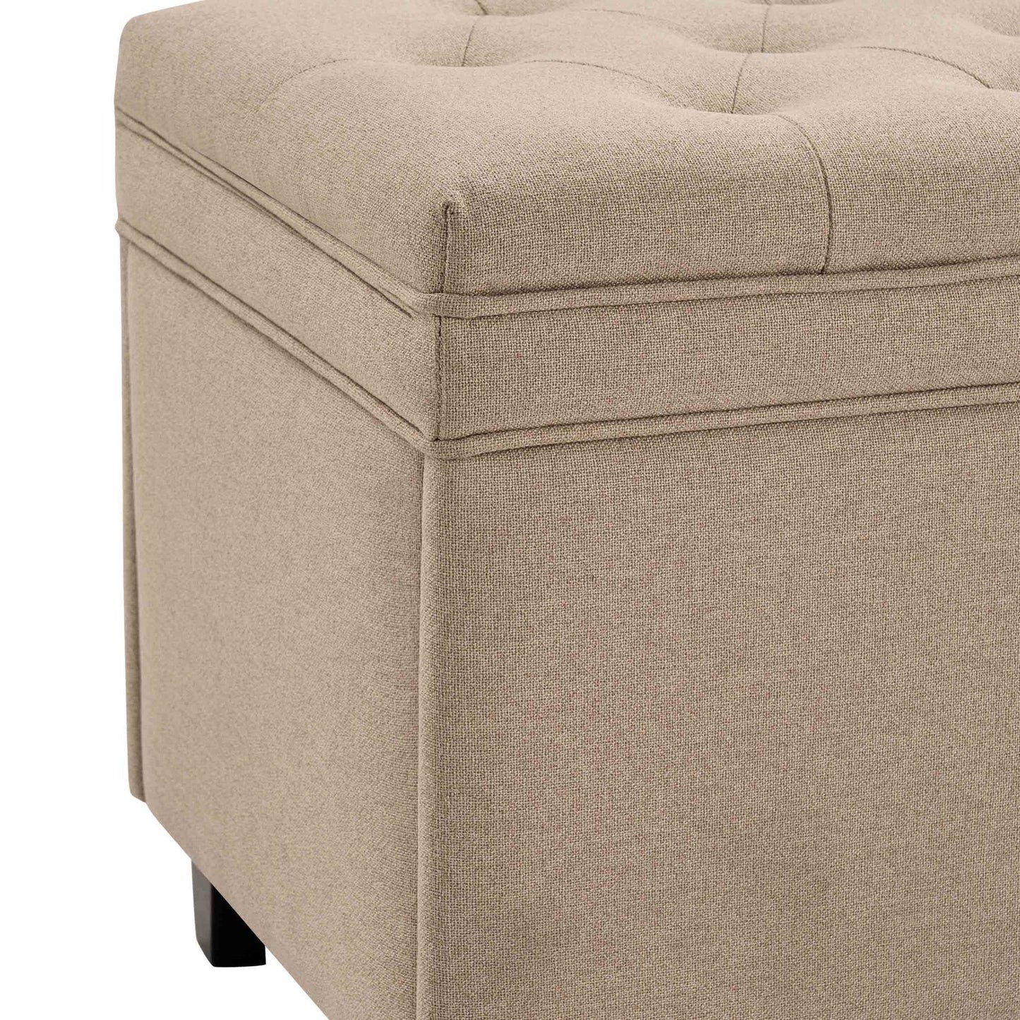 DUS-CC2-04086 Grade-B Dusk Middleton Button Back Storage Ottoman - Oatmeal RRP £179.00
