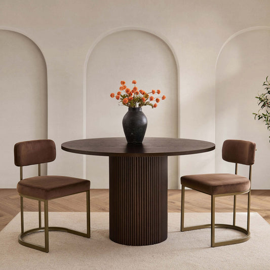 CCG-STO-00472 Grade-B Dusk Mollie Set of 2 Dining Chairs - Cappuccino RRP £134.00