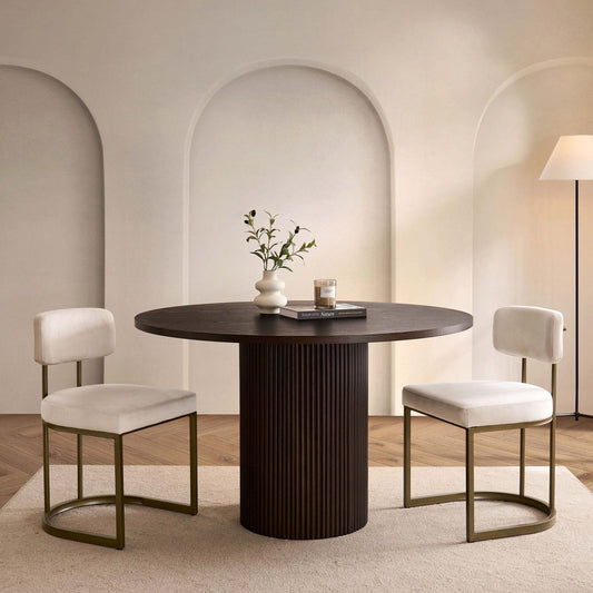 DUS-GOL-03211 Grade-B Dusk Mollie Set of 2 Dining Chairs - Ecru RRP £149