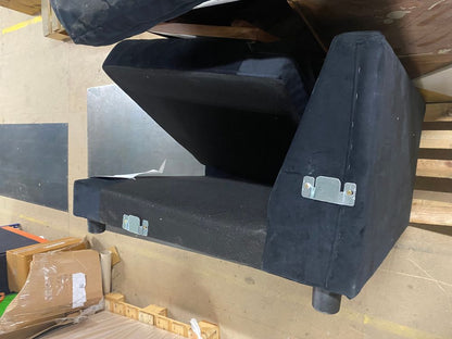 SWO-AP-30974 Grade-BER-DOA Munich Five Seater in Black Easy Velvet with Dark Feet RRP £3109