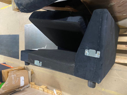 SWO-AP-30974 Grade-BER-DOA Munich Five Seater in Black Easy Velvet with Dark Feet RRP £3109