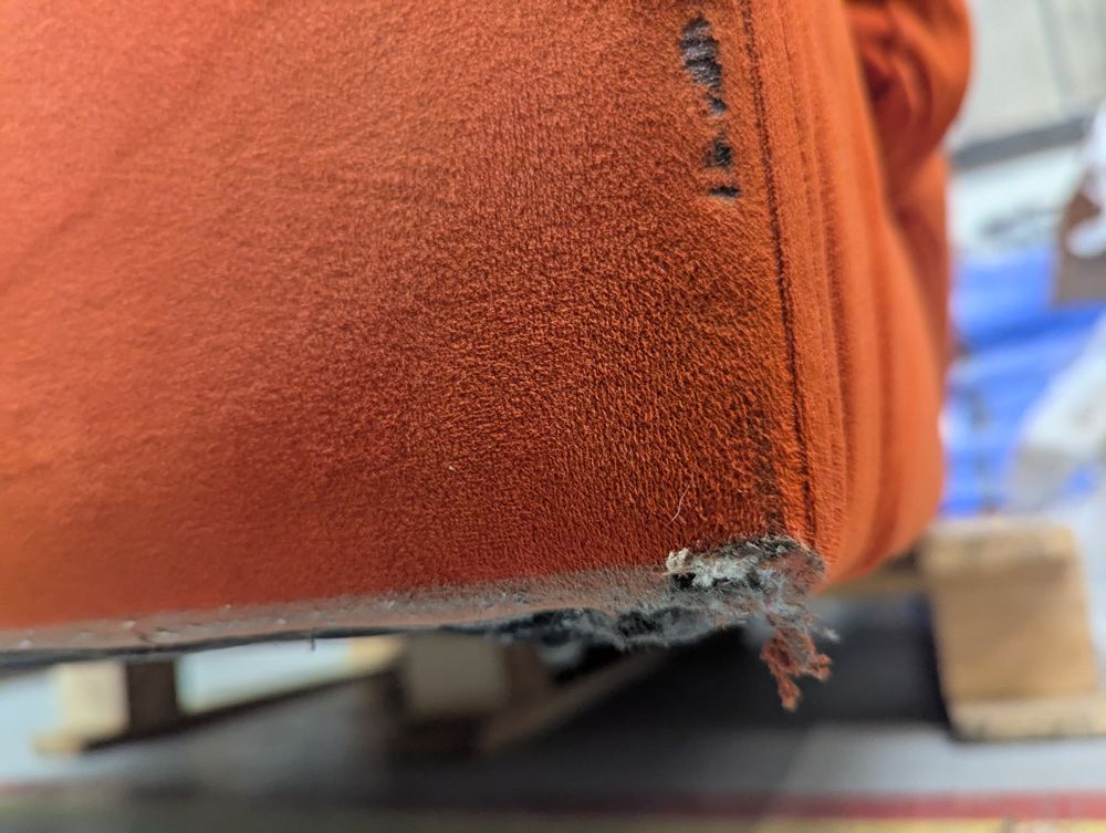 SWO-AP-35370 Grade-BER-DOA Munich Three Seater Sofa in Burnt Orange Easy Velvet RRP £1799