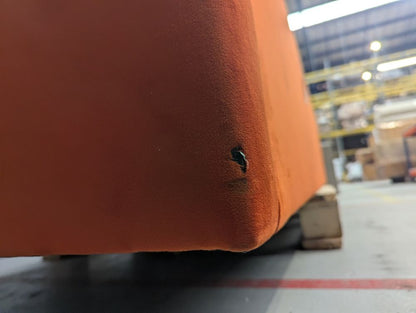 SWO-AP-35370 Grade-BER-DOA Munich Three Seater Sofa in Burnt Orange Easy Velvet RRP £1799