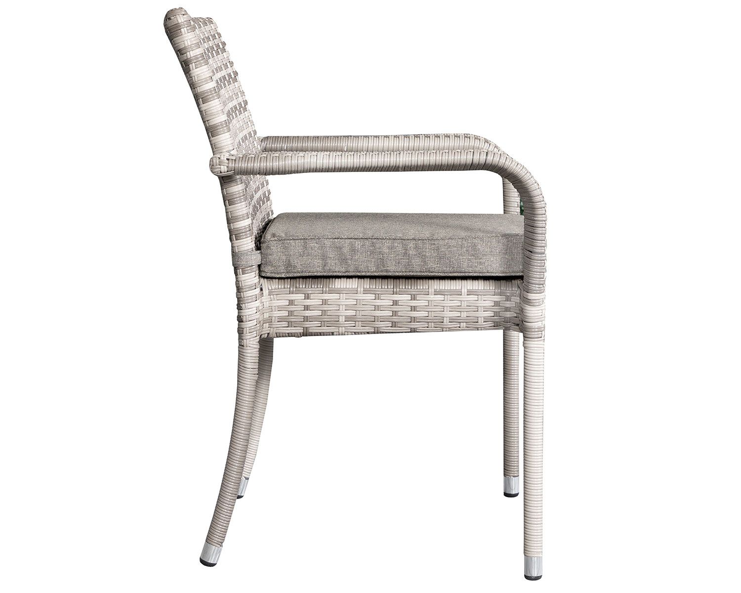 Grade-A Rattan Direct Roma Double Flat Grey Set of 2 Stacking Chairs RRP £218