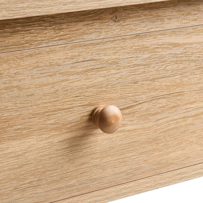 DUS-GOL-03176 Grade-B Dusk Nell 1 Drawer Nightstand - Light Wood RRP £69