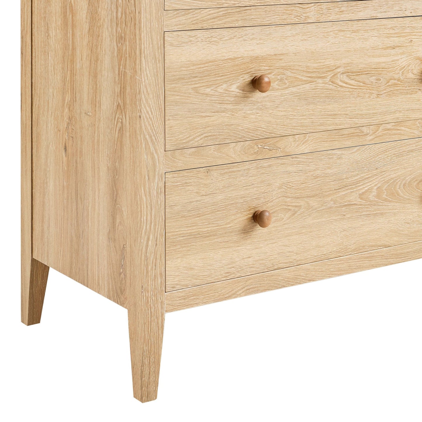 DUS-CC2-03450 Grade-B Dusk Nell 5 Drawer Chest - Light Wood RRP £199.00