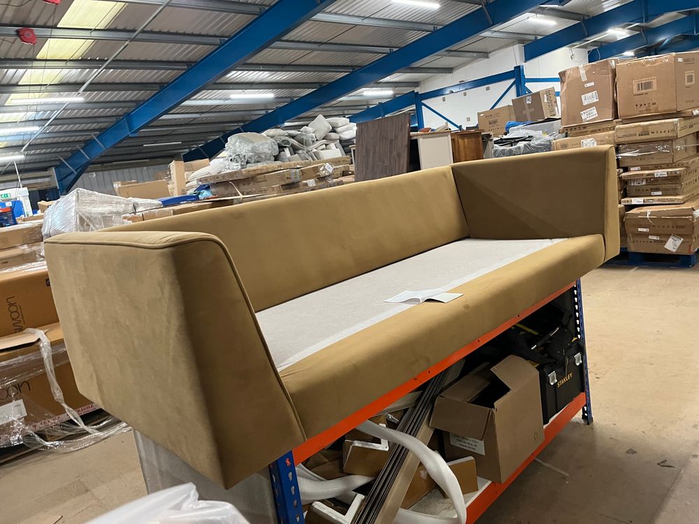 SWO-AP-32216 Grade-BER-DOA Nero Four Seater in Biscuit Easy Velvet, Light Legs RRP £1659