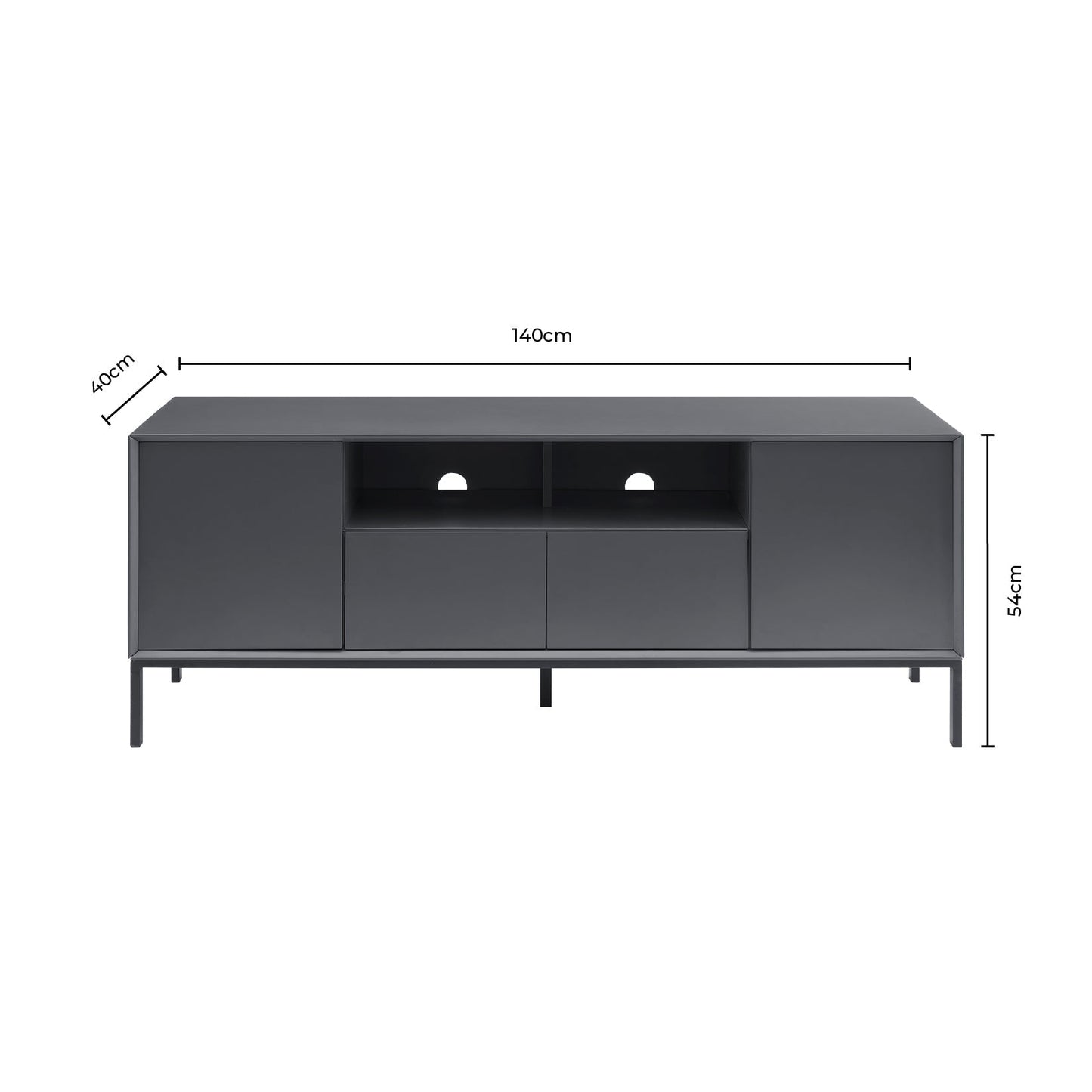 DUS-GOL-03441 Grade-B Dusk Nova 140cm TV Unit - Taupe RRP £169