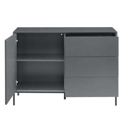 DUS-GOL-03533 Grade-B Dusk Nova Small Sideboard with Drawers - Charcoal RRP £189