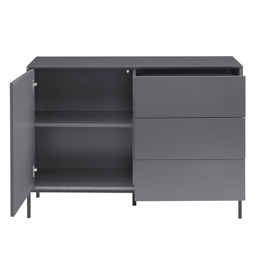 DUS-GOL-05865 Grade-B Dusk Nova Small Sideboard with Drawers - Charcoal RRP £189