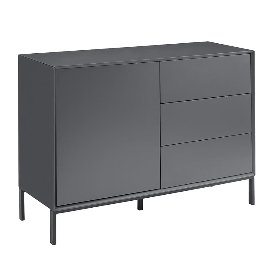 DUS-GOL-06198 Grade-B Dusk Nova Small Sideboard with Drawers - Charcoal RRP £189