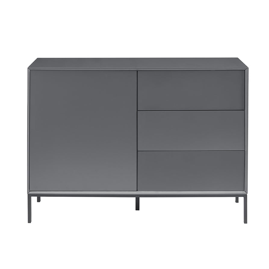 DUS-GOL-03533 Grade-B Dusk Nova Small Sideboard with Drawers - Charcoal RRP £189