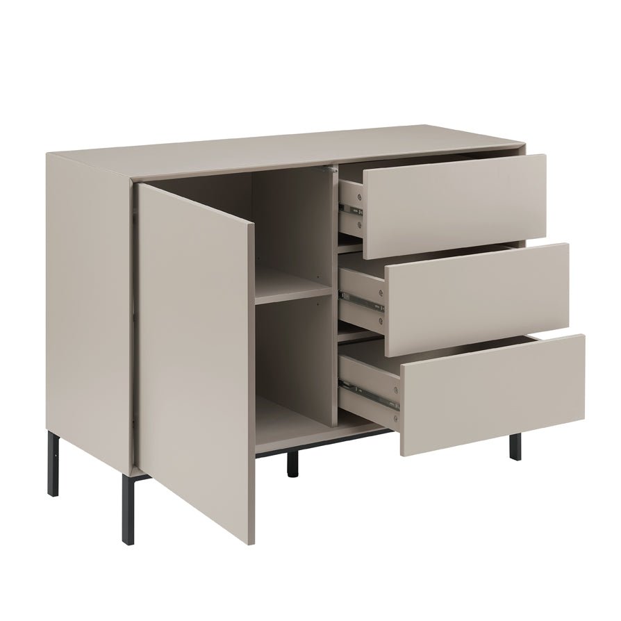 DUS-CC2-04089 Grade-B Dusk Nova Small Sideboard with Drawers - Taupe RRP £142.00