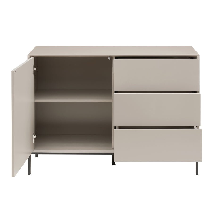 DUS-CC2-04089 Grade-B Dusk Nova Small Sideboard with Drawers - Taupe RRP £142.00