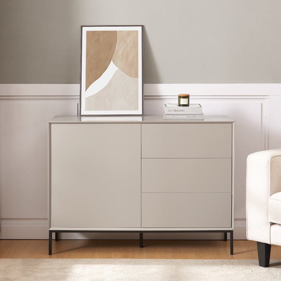 DUS-CC2-04089 Grade-B Dusk Nova Small Sideboard with Drawers - Taupe RRP £142.00