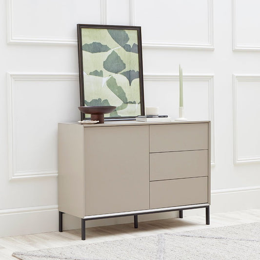 DUS-GOL-01902 Grade-B Dusk Nova Small Sideboard with Drawers - Taupe RRP £189