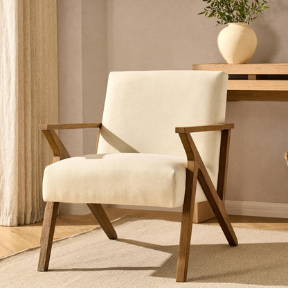 DUS-CC2-03386 Grade-B Dusk Nyla Accent Chair - Cream Linen RRP £170.00