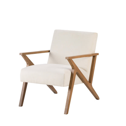 DUS-CC2-03386 Grade-B Dusk Nyla Accent Chair - Cream Linen RRP £170.00