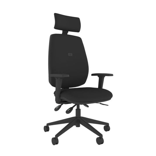 Grade-B Posturite Positiv Me 600 Black Ergonomic Office Chair with Headrest RRP £585