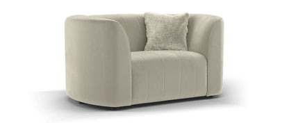 SOF-CHA-01129 Grade-BER Sofology The Fitzrovia Armchair in Matt Velvet Stone Mix Without Trim RRP £519