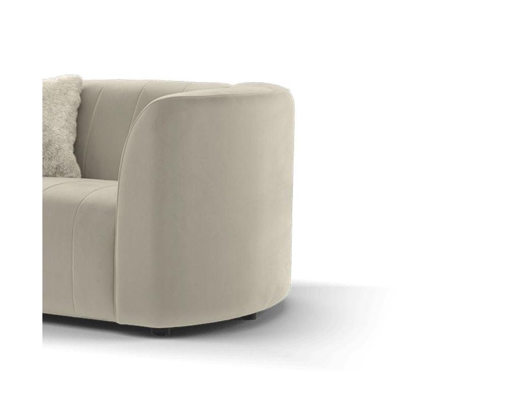 SOF-CHA-01129 Grade-BER Sofology The Fitzrovia Armchair in Matt Velvet Stone Mix Without Trim RRP £519