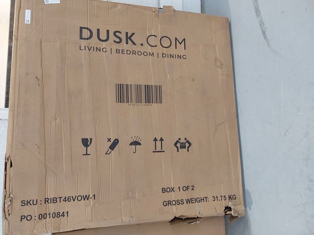 DUS-CC2-02224 Grade-DOA Dusk Madison Double Ottoman Storage Bed - Ecru RRP £370.00