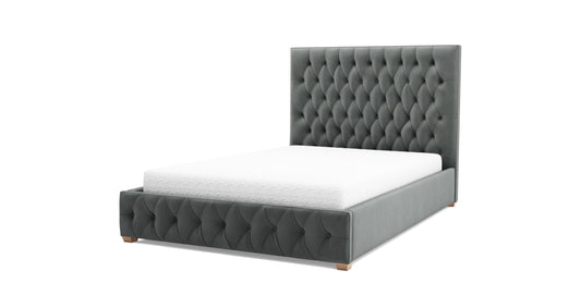 DFS-HO2-02765 Grade-B DFS Ophelia Super King Bedframe Opulence Velvet Granite RRP £2399