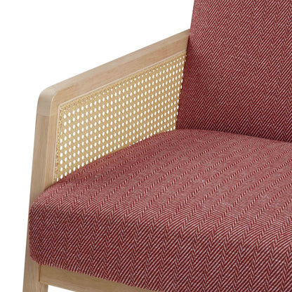 DUS-GOL-05044 Grade-B Dusk Orla Accent Chair - Berry Chevron RRP £197