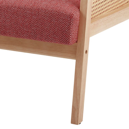 DUS-GOL-05044 Grade-B Dusk Orla Accent Chair - Berry Chevron RRP £197