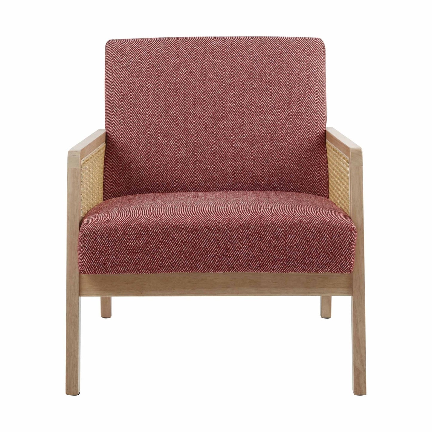 DUS-GOL-05044 Grade-B Dusk Orla Accent Chair - Berry Chevron RRP £197