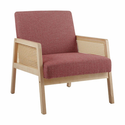 DUS-GOL-05044 Grade-B Dusk Orla Accent Chair - Berry Chevron RRP £197