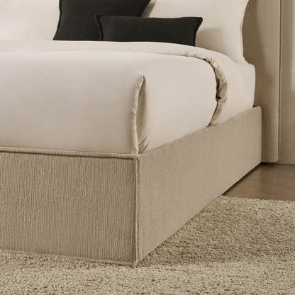 DUS-CC2-03996 Grade-B Dusk Oslo Double Ottoman Storage Bed - Textured Oatmeal RRP £319.00