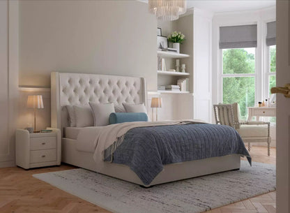 DRE-BED-00141 Grade-C1 Dreams Deacon Super King Ottoman Bed Natural RRP £1099.00