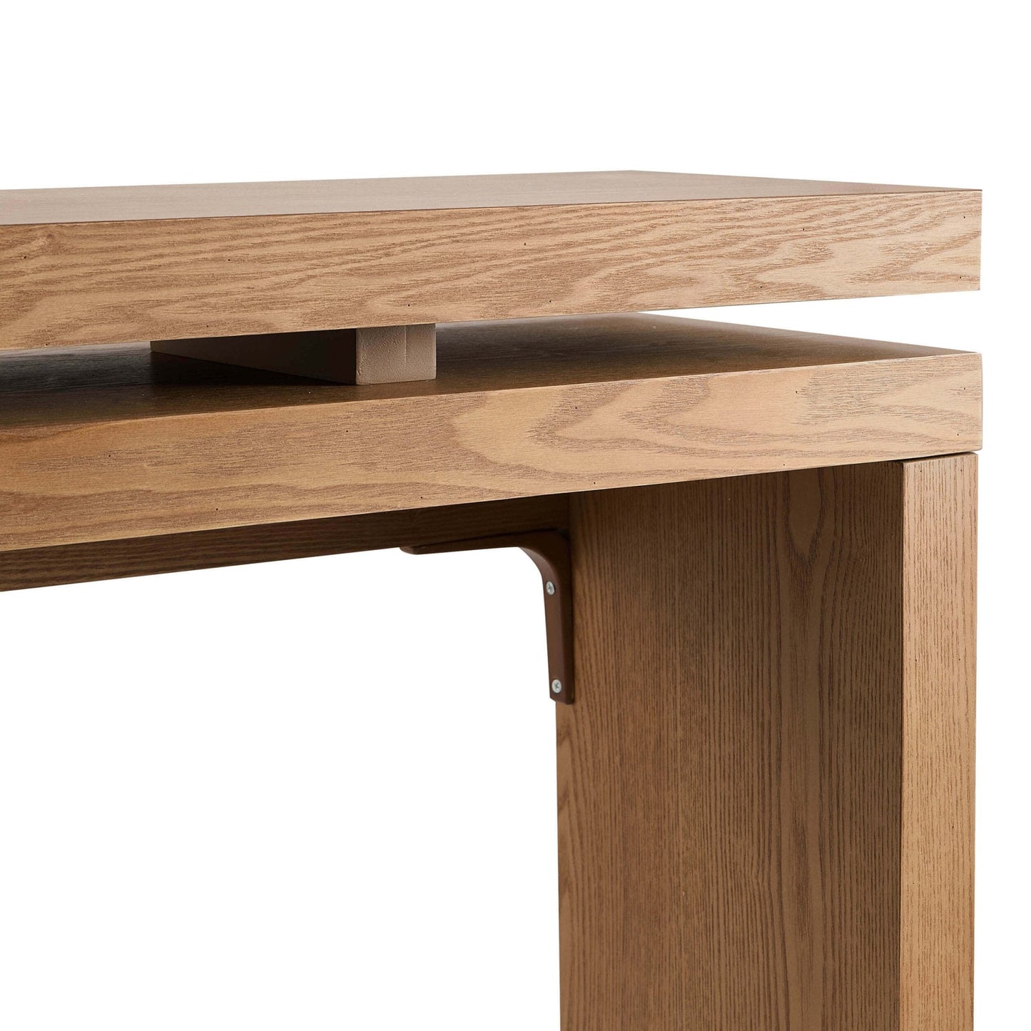 DUS-CC2-03993 Grade-B Dusk Penny Ash Console Table - Medium Wood RRP £199.00
